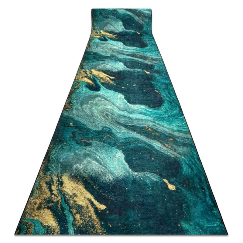 Chodnik 80x300 cm Grøn Polyester