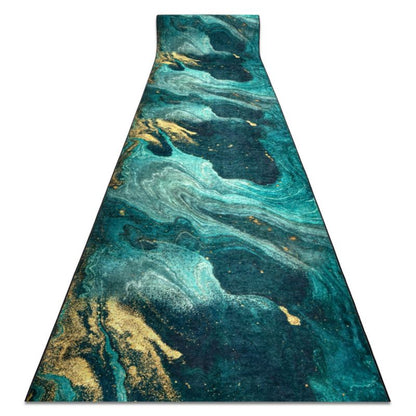 Chodnik 80x300 cm Grøn Polyester