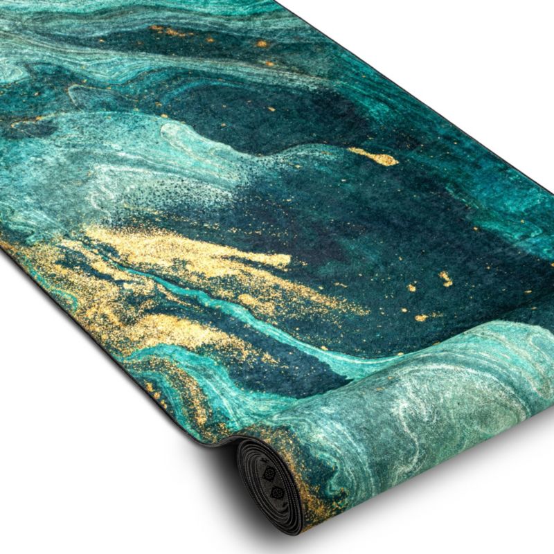 Chodnik 80x300 cm Grøn Polyester