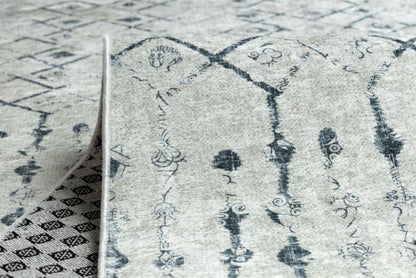 Gulvløber 80x390 cm Antiskrid Polyester Grå