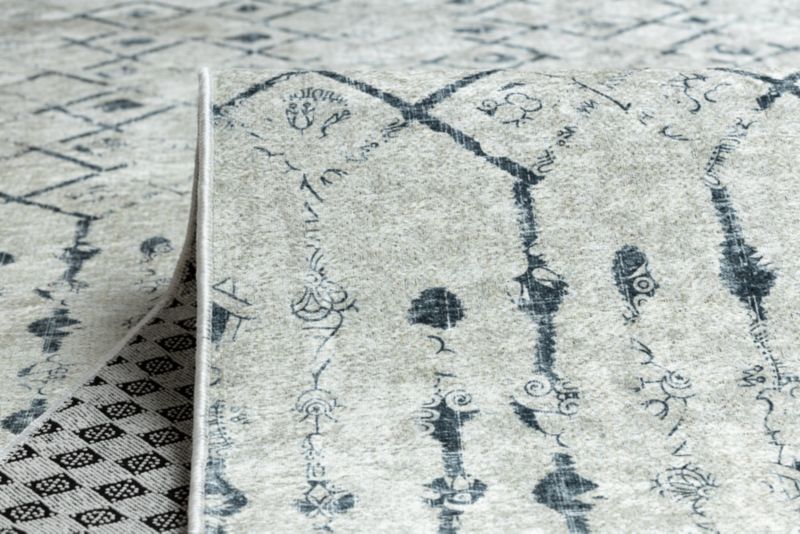 Gulvløber 80x390 cm Antiskrid Polyester Grå