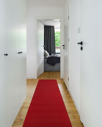 Chodnik 80x450 cm Bordo Poliamid 210409