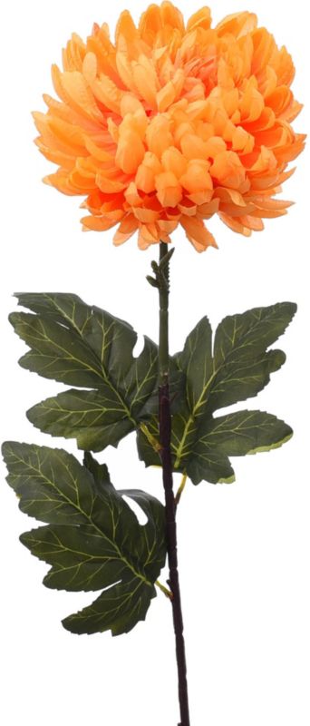Jumi enkelt kunstig krysantemum i tefarve, 82 cm
