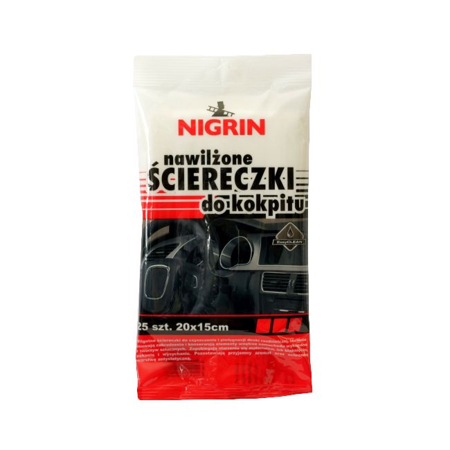 Nigrin fugtige klude til bilcockpit, 25 stk.