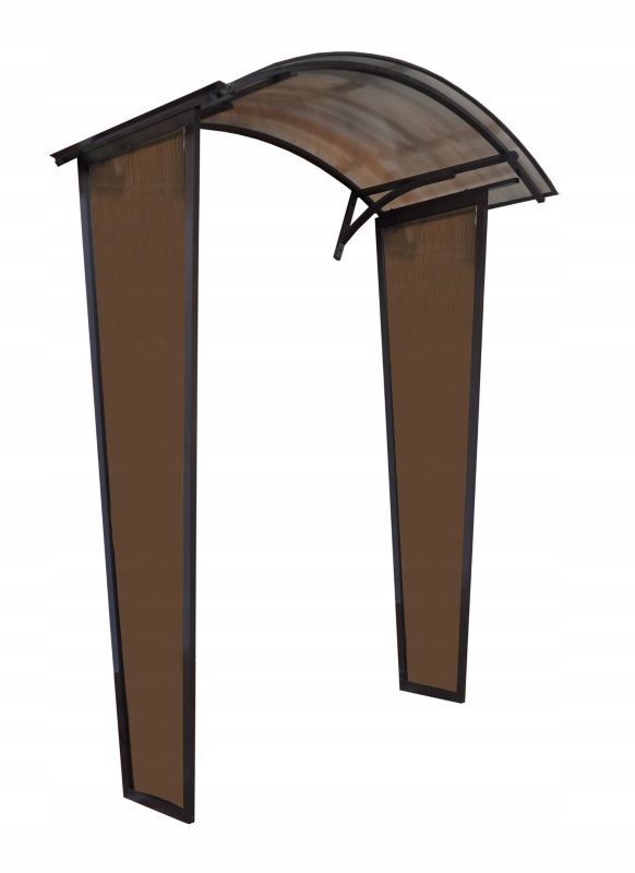 Buet Sidevæg Scala 180x50x30 cm Polycarbonat Røgfarvet 1 stk.