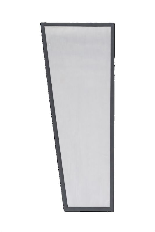 Sidevæg til Buet Døroverdækning 180x50x30 cm Gennemsigtig Polycarbonat