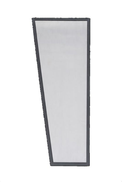 Sidevæg til Buet Døroverdækning 180x50x30 cm Gennemsigtig Polycarbonat