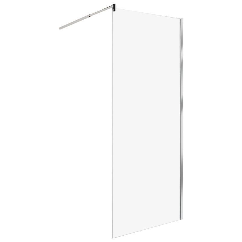 Brusevæg Ahaus 80 x 190 cm Gennemsigtig Sølv