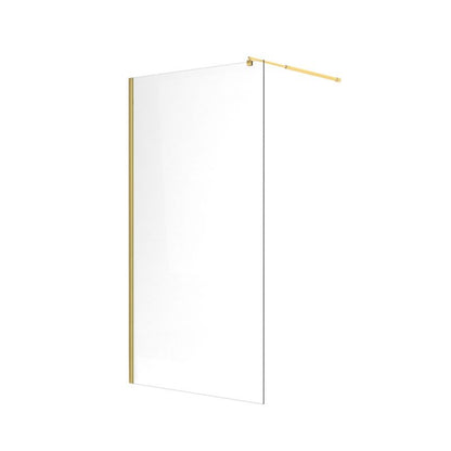 Walk-in Brusevæg 90x195 cm Guld Hærdet Glas