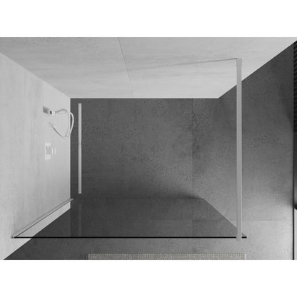 Walk-in brusevæg Mexen Kioto 90 x 200 cm, transparent 8 mm, hvid
