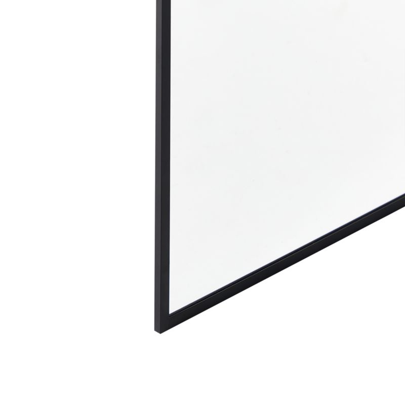 Bruseskærm 100 x 190 cm Gennemsigtigt Glas Sort Ramme