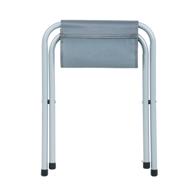 Mørkegråt campingbord Agis med 4 grå foldestole, mål 120 x 60 x 70 cm, 1 sæt