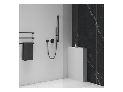 Vægmonteret Bruseudløb Sort Mat 60x60 mm