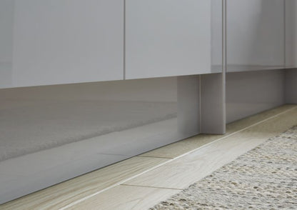 GoodHome Alisma sokkel 240 x 15 cm hvid højglans