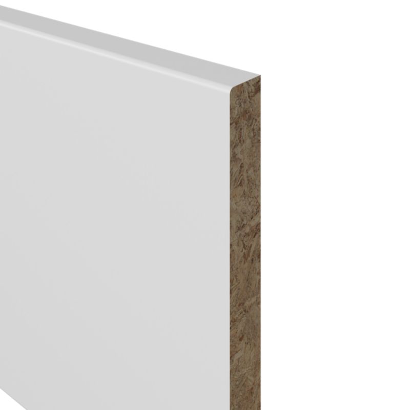 GoodHome Stevia sokkel 15 x 240 cm mat hvid