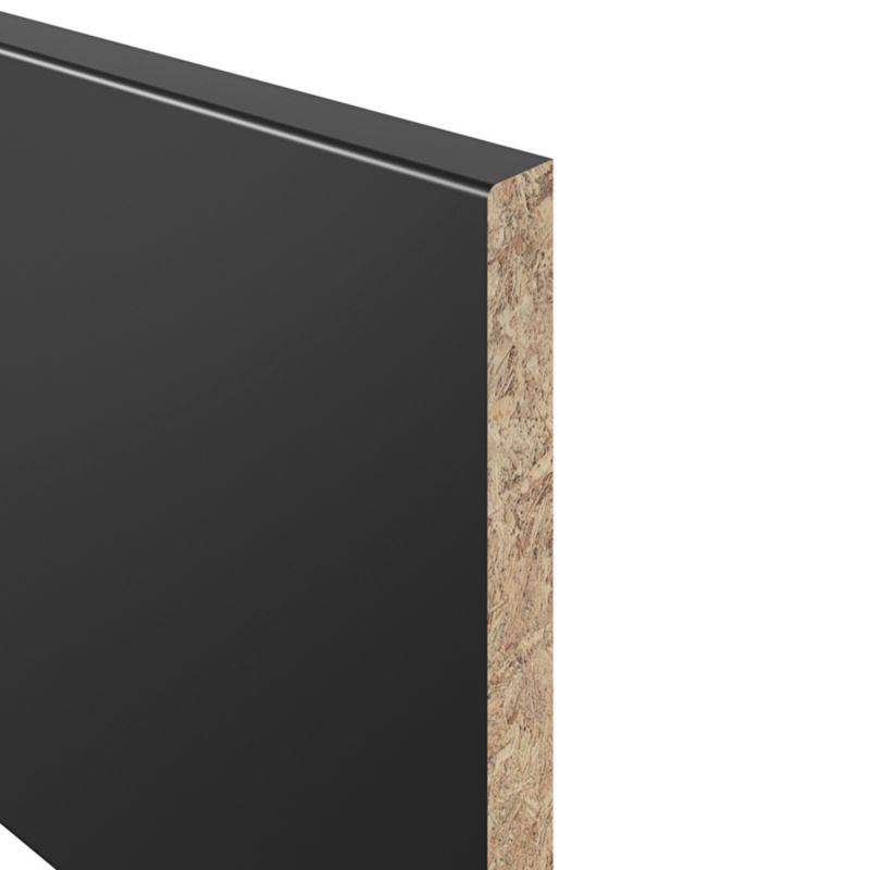GoodHome Stevia sokkel 15 x 240 cm mat sort