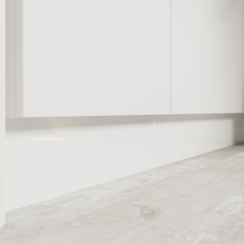 GoodHome Stevia / Garcinia sokkel 15 x 240 cm hvid højglans