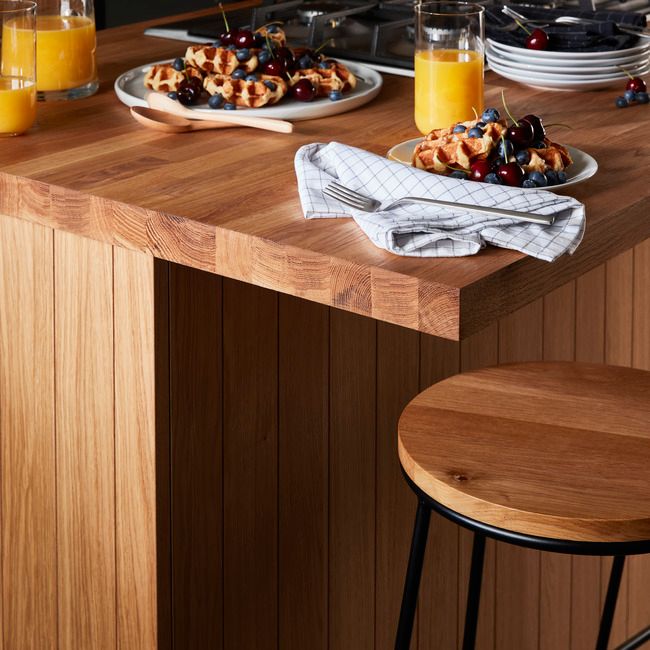 GoodHome Verbena sokkel 240 x 14,8 cm i naturlig eg