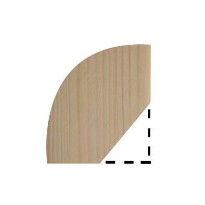 Kvartstav 23 x 23 x 2400 mm Fyrretræ Natur