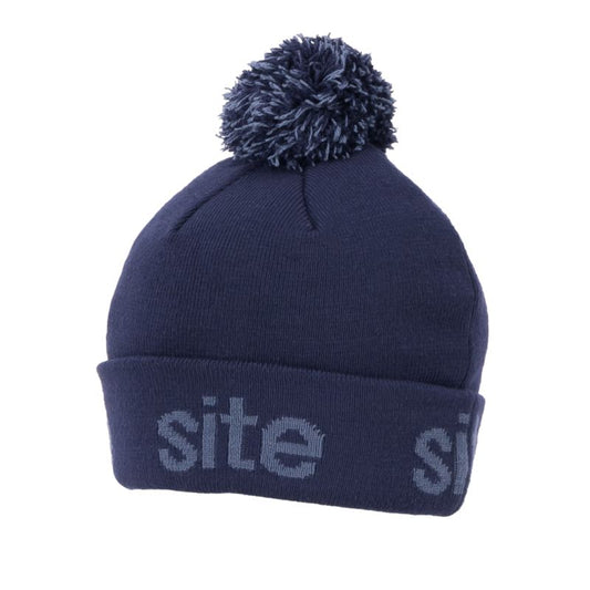 Site pomponhue i navyblå