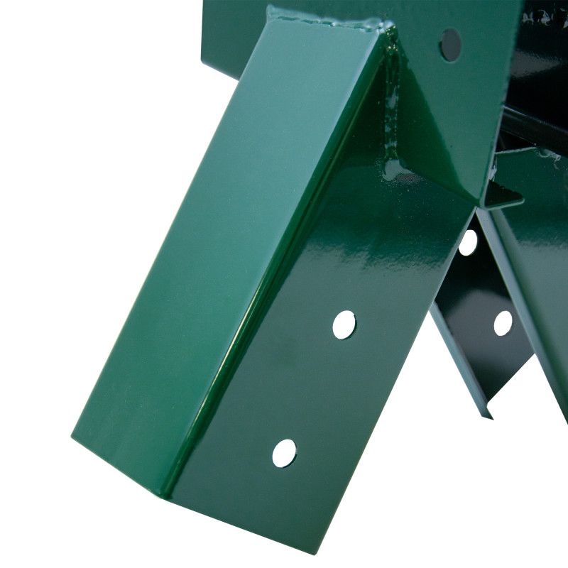 4iQ Group firkantet gyngeforbinder 9x9 cm 100 grader grøn med monteringshuller 1 stk.