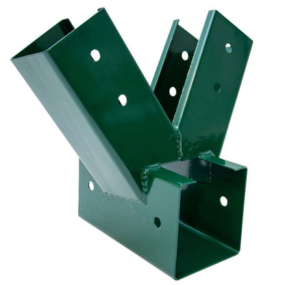 4iQ Group firkantet gyngeforbinder 9x9 cm 100 grader grøn med monteringshuller 1 stk.