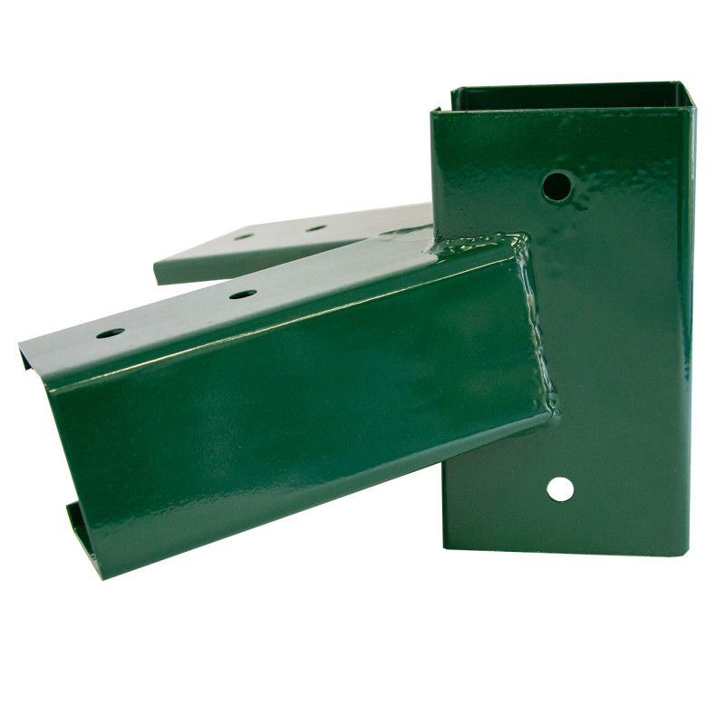 4iQ Group firkantet gyngeforbinder 9x9 cm 100 grader grøn med monteringshuller 1 stk.