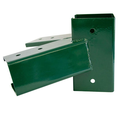 4iQ Group firkantet gyngeforbinder 9x9 cm 100 grader grøn med monteringshuller 1 stk.