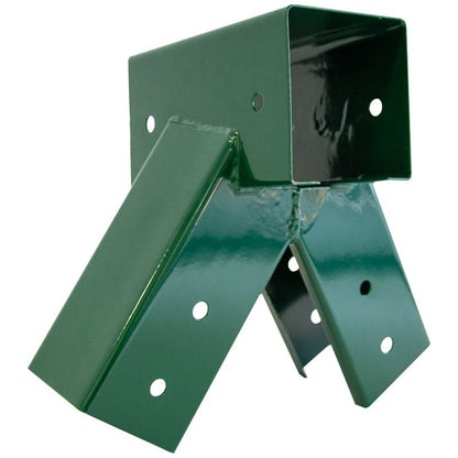 4iQ Group firkantet gyngeforbinder 9x9 cm 100 grader grøn med monteringshuller 1 stk.