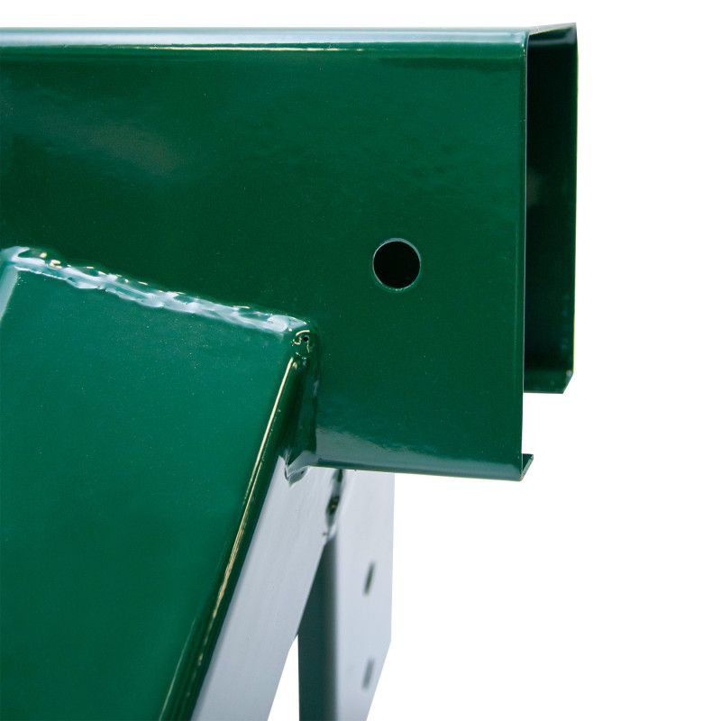 4iQ Group firkantet gyngeforbinder 9x9 cm 100 grader grøn med monteringshuller 1 stk.