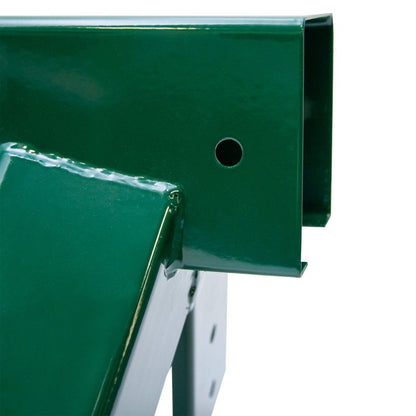 4iQ Group firkantet gyngeforbinder 9x9 cm 100 grader grøn med monteringshuller 1 stk.