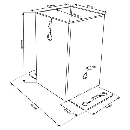 4iQ Group vægmonteret firkantet svingforbinder 9x9 cm grøn 1 stk.