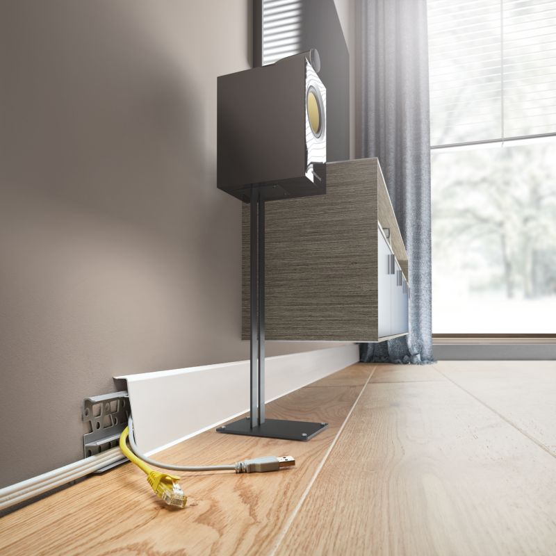 Listvægforbindelse Aluminium Børstet Mat 22x75x20 mm PVC 1 sæt