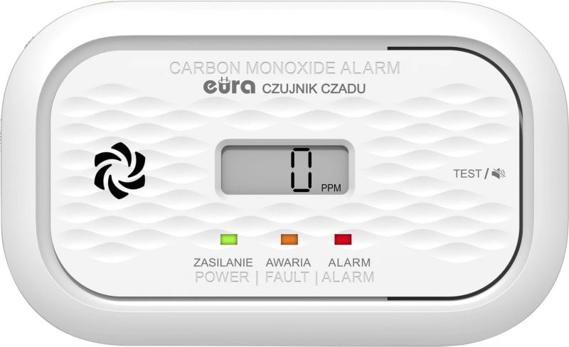 Fritstående kuliltealarm Eura CD-72A2V755 med LCD-display