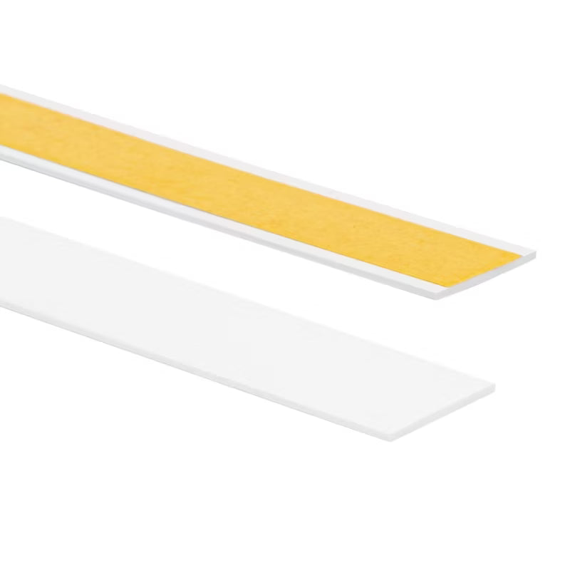 Dækliste Flad PVC 30 mm x 10 m Selvklæbende Hvid