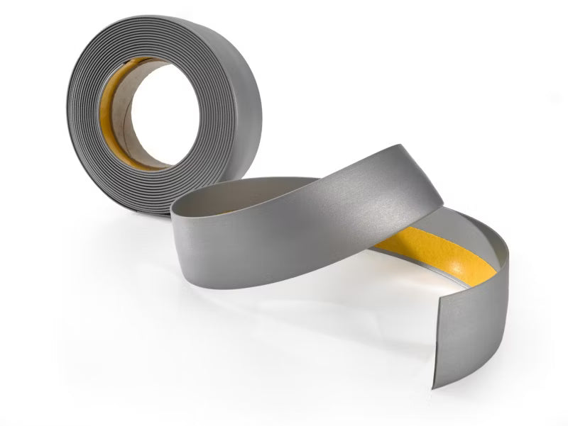 Dækliste PVC 40 mm 5 m Sølv
