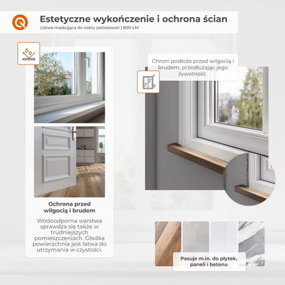 Dækliste PVC 50 mm Selvklæbende 15 m Antracit