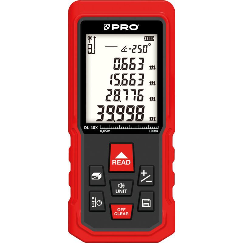 Laserafstandsmåler PRO DL-40X 40 m