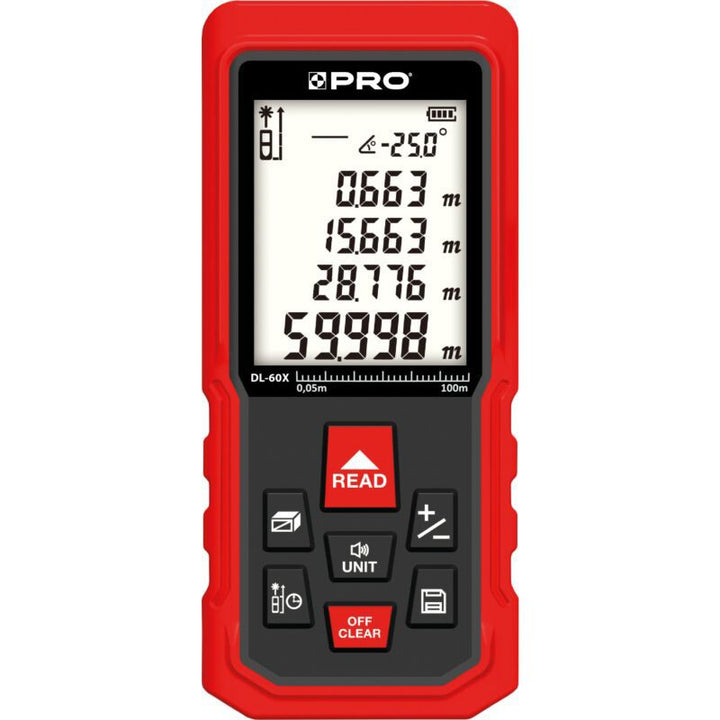 Laserafstandsmåler PRO DL-60X 60 m
