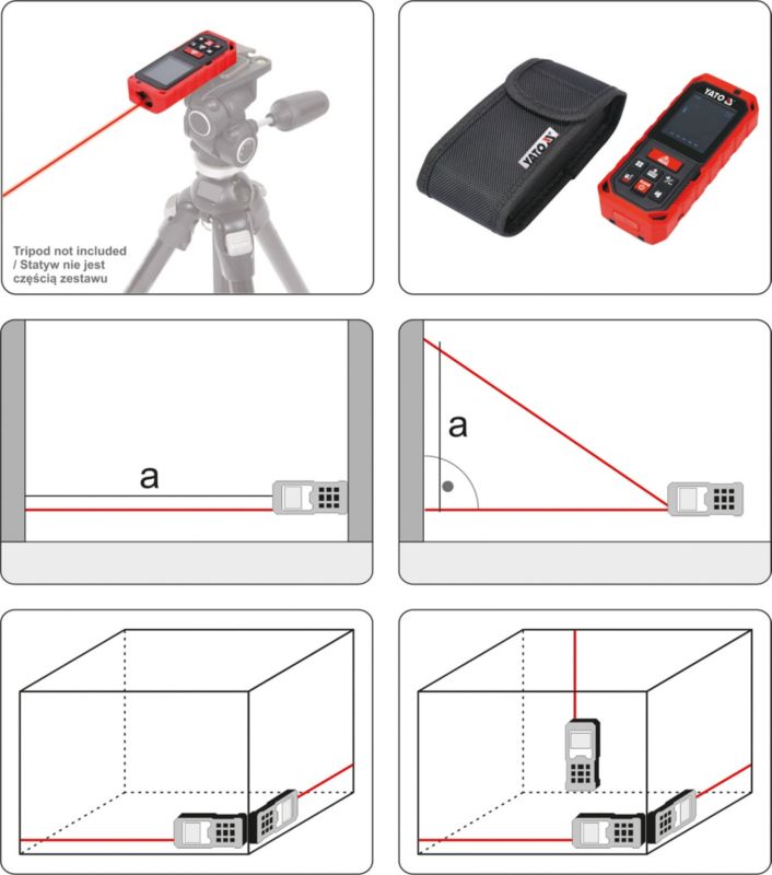 Laserafstandsmåler Yato Y6T-73127