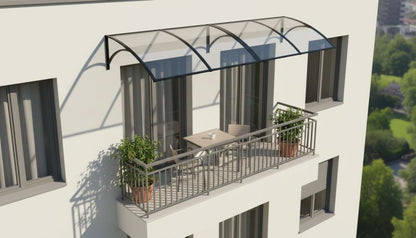 Aluminium Moduldæksel 140x80 cm Brun Dæmpet Polycarbonat
