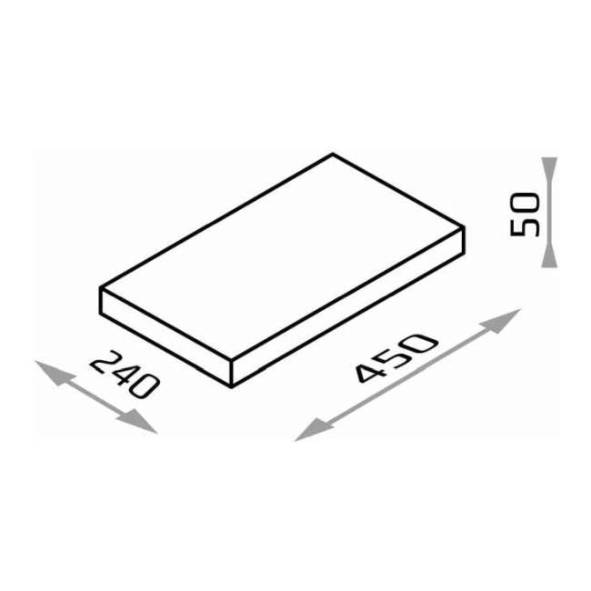 Betontop Joniec Casto 5 x 45 x 24 cm i stål