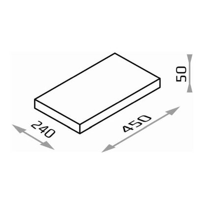 Betontop Joniec Casto 5 x 45 x 24 cm i stål