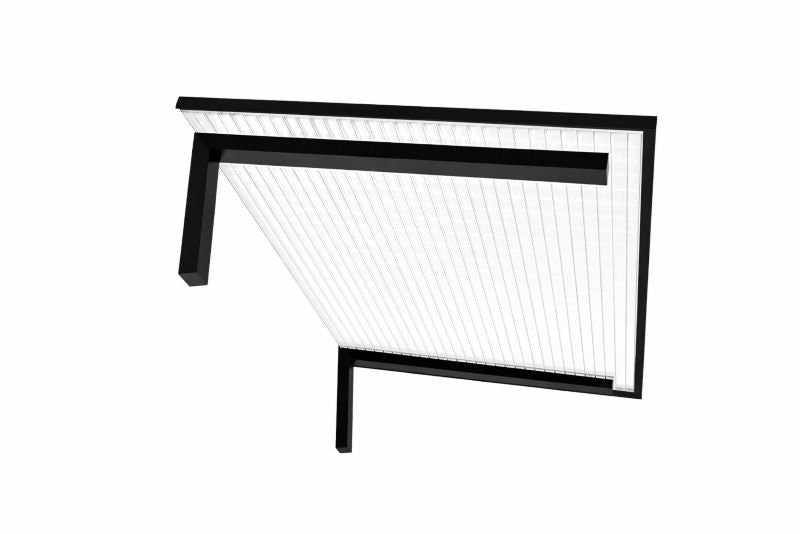 Døroverdækning Scala Plastics Buet 150x98 cm Antracit ALU7016 | 5905331550147