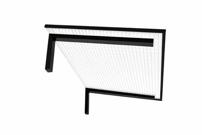Døroverdækning Scala Plastics Buet 150x98 cm Antracit ALU7016 | 5905331550147