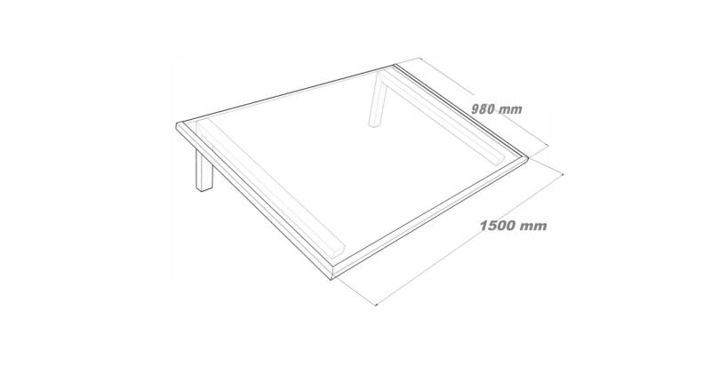 Døroverdækning Scala Plastics Buet 150x98 cm Antracit ALU7016 | 5905331550147