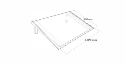 Døroverdækning Scala Plastics Buet 150x98 cm Antracit ALU7016 | 5905331550147