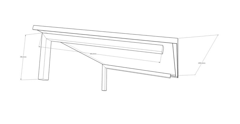 Døroverdækning Scala Plastics Buet 150x98 cm Antracit ALU7016 | 5905331550147