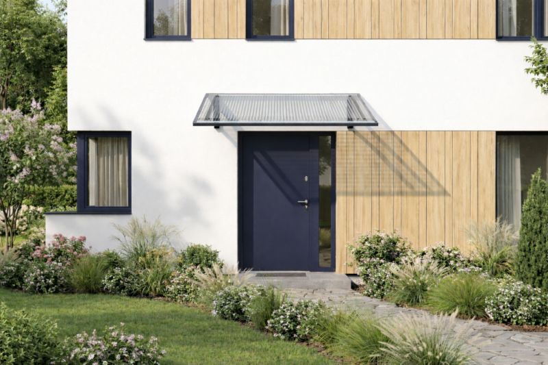 Døroverdækning Scala Plastics Buet 150x98 cm Antracit ALU7016 | 5905331550147
