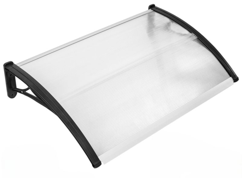 Buet Døroverdækning 120x80 cm Gennemsigtig Polycarbonat